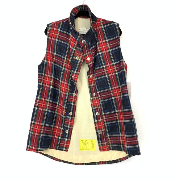 Vintage Vermont Fashions Mens XS 2 Piece Plaid Button Down Vest and Pants Set - Picture 1 of 10
